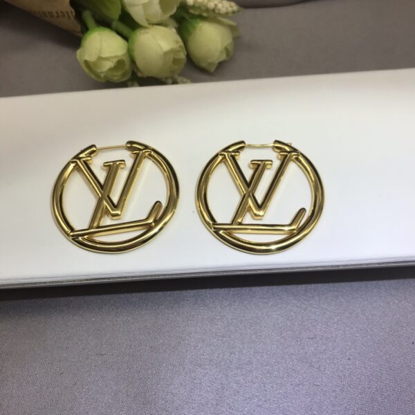 LOUIS VUITTON LOUISE HOOP EARRINGS M64288 - Image 3