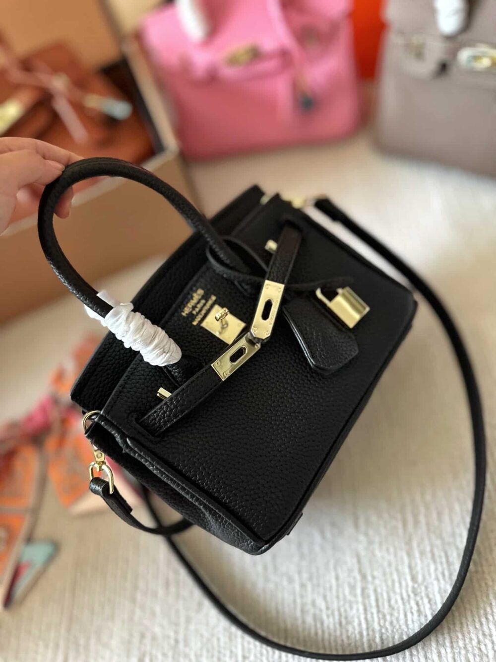 HERMES BIRKIN 20 TOGO BLACK 20CM - Image 4