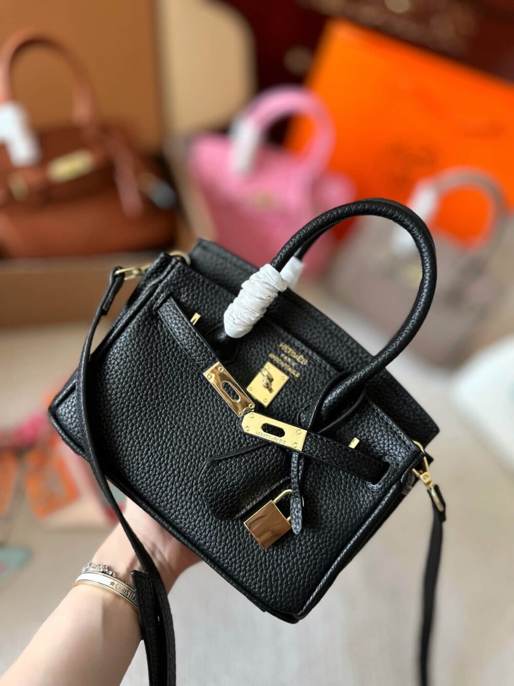 HERMES BIRKIN 20 TOGO BLACK 20CM - Image 3