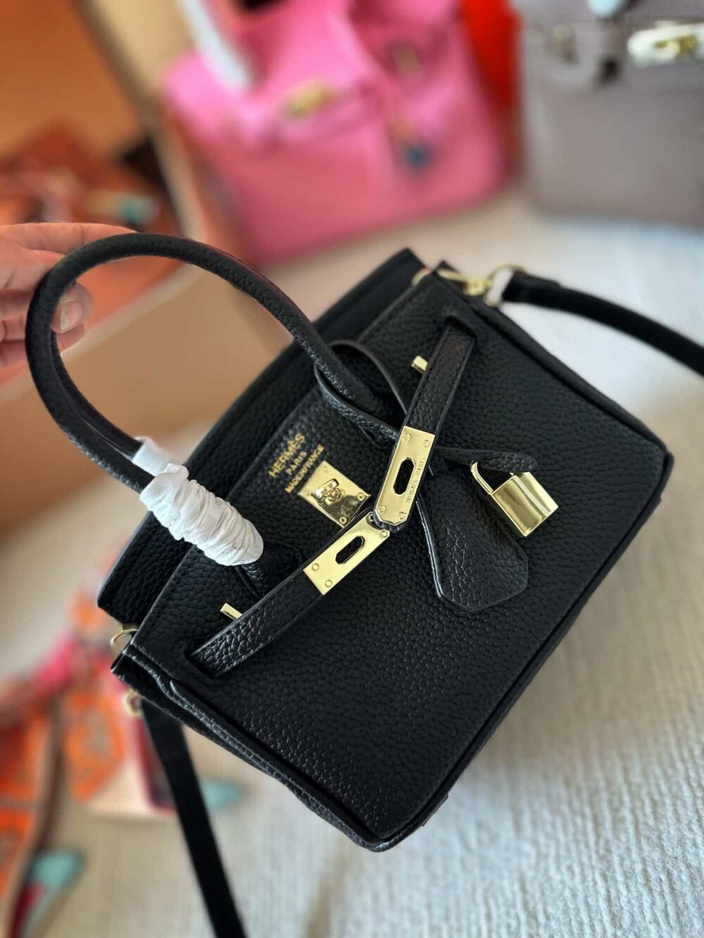 HERMES BIRKIN 20 TOGO BLACK 20CM - Image 5
