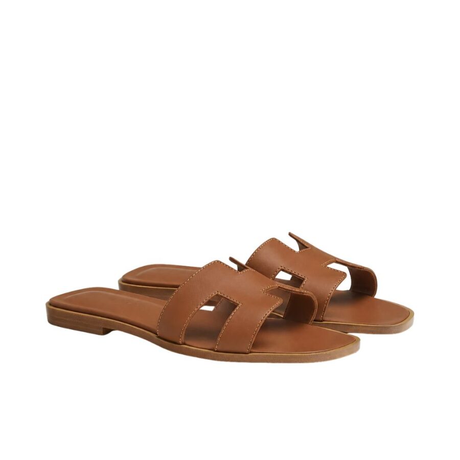 Hermes Slippers Flat Oran Brown H021056Z