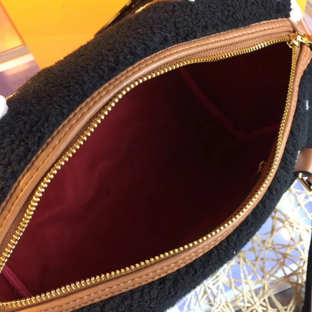 LOUIS VUITTON MONOGRAM TEDDY SPEEDY BANDOULIERE BLACK 30CM - Image 4