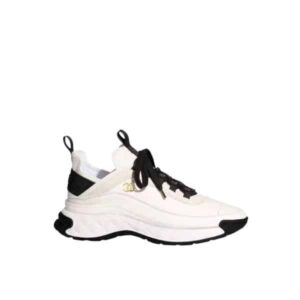 CHANEL VELVET SNEAKER IVORY AND BLACK G35617