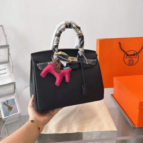 Alternative view of Hermes Birkin 35 Togo Leather Handbag Black 35cm