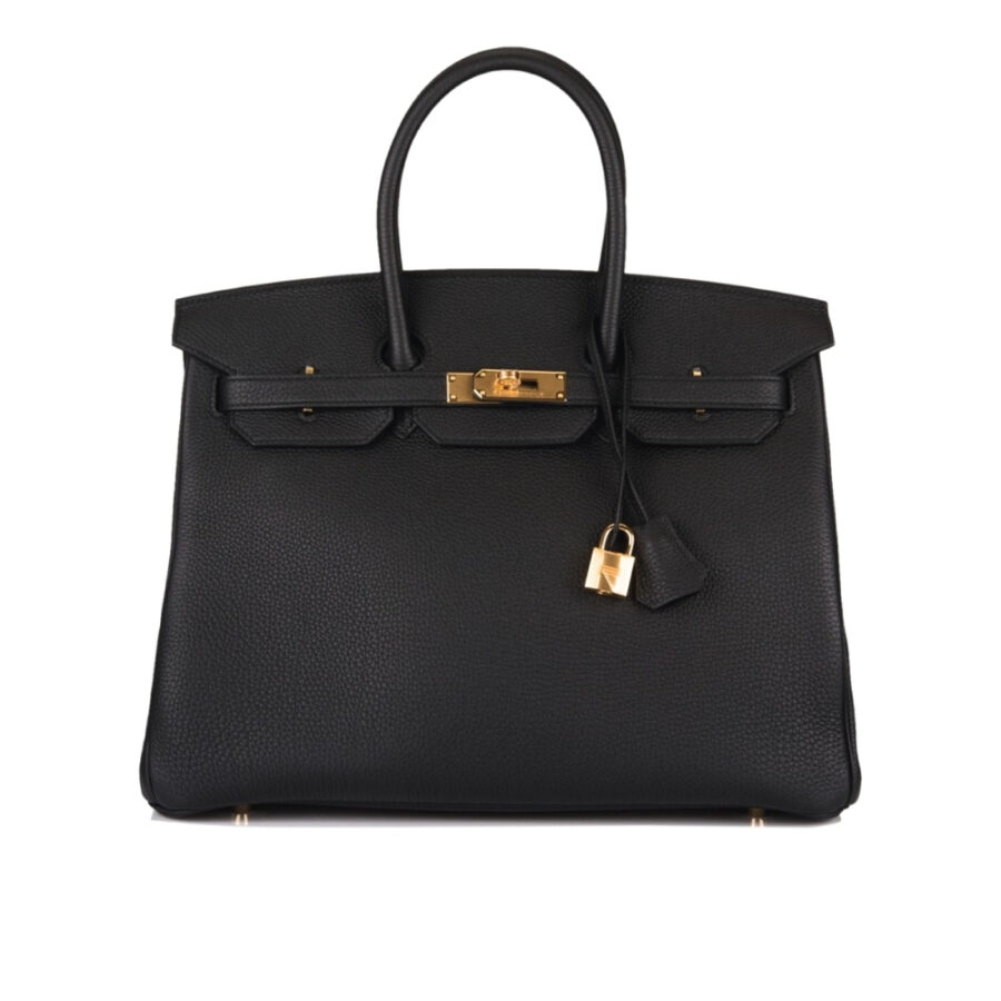 Hermes Birkin 35 Togo Leather Handbag Black 35cm