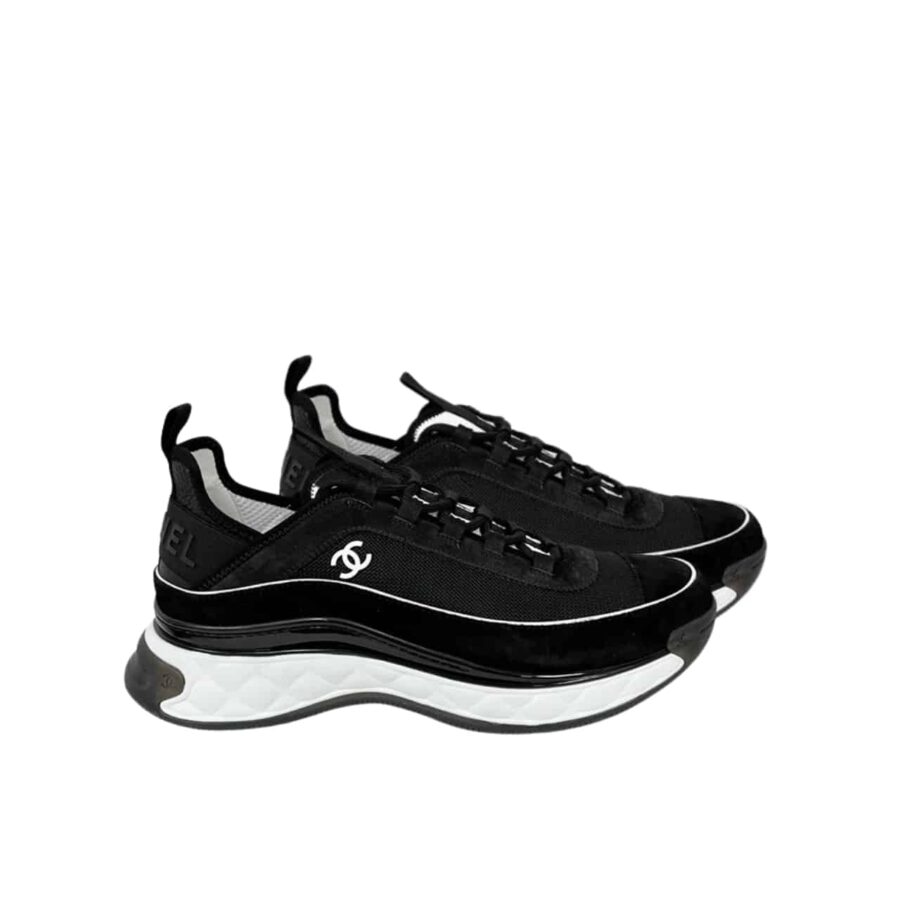 CHANEL WOMEN'S SUEDE SNEAKER BLACK G39072 Y55826 K4284