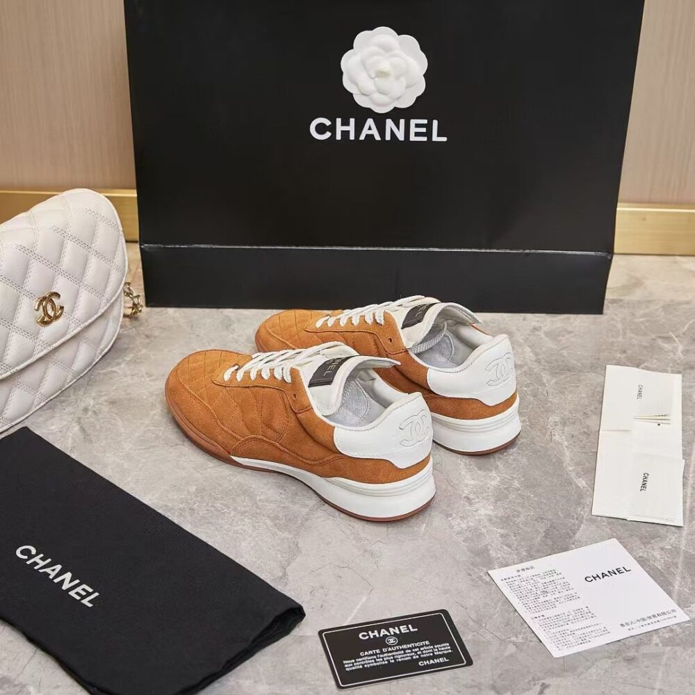 CHANEL SNEAKER SUEDE GOATSKIN SUEDE KHAKI - Image 5