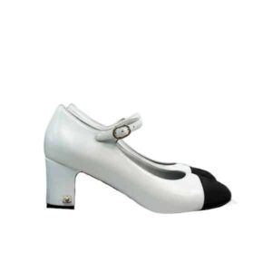 CHANEL MARY JANES WHITE G45118
