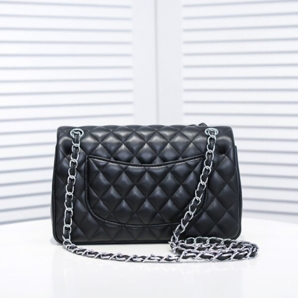 CHANEL CLASSIC FLAP BAG BLACK LEATHER - Image 6