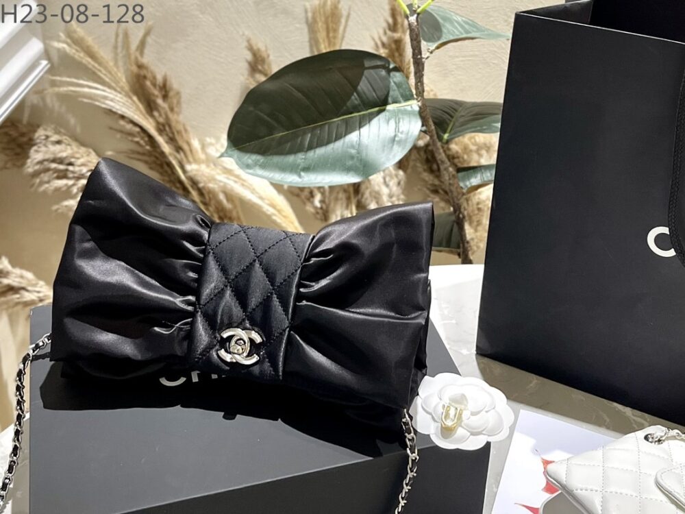 CHANEL CLUTCH BAG BLACK 25CM AS4098 B13245 94305 - Image 3