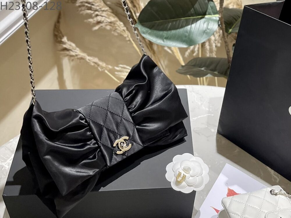 CHANEL CLUTCH BAG BLACK 25CM AS4098 B13245 94305 - Image 4