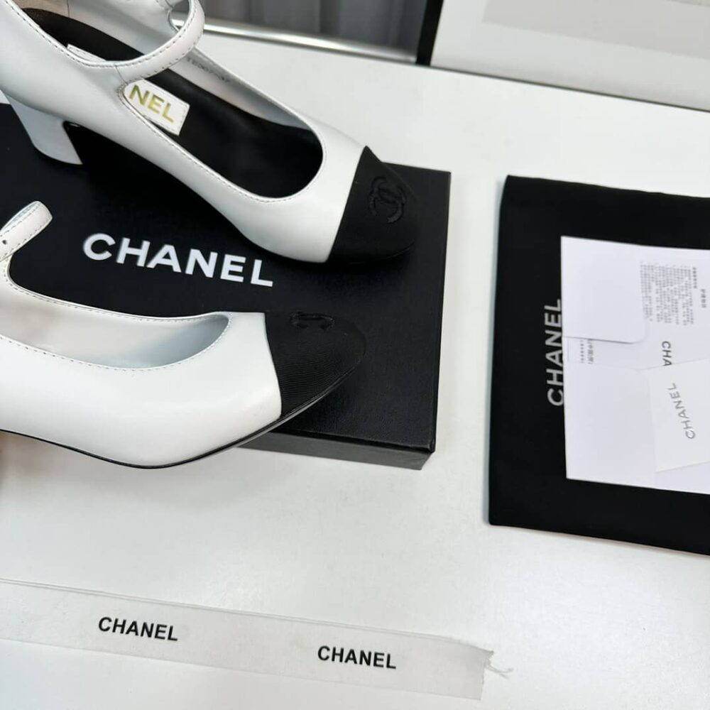 CHANEL MARY JANES WHITE G45118 - Image 2