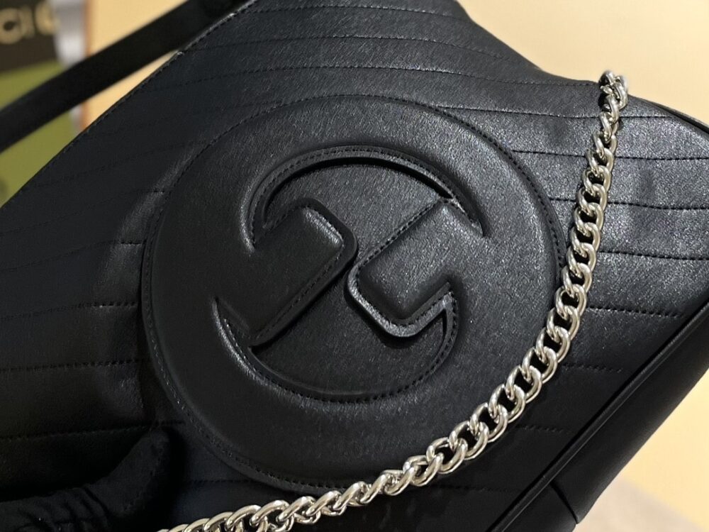GUCCI BLONDIE SMALL TOTE BAG BLACK 30CM‎ 751518 1AAOW 9022 - Image 5