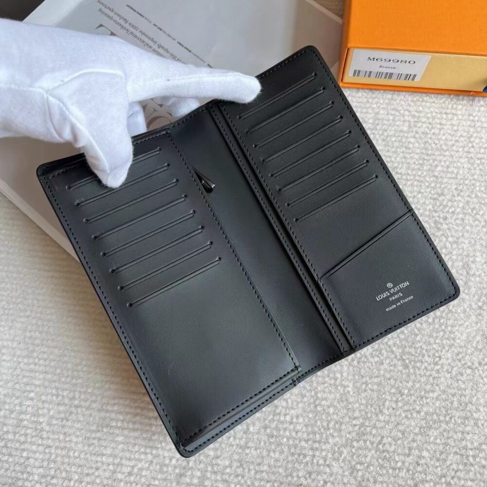 LOUIS VUITTON BRAZZA WALLET BLACK 19CM M69980 - Image 9
