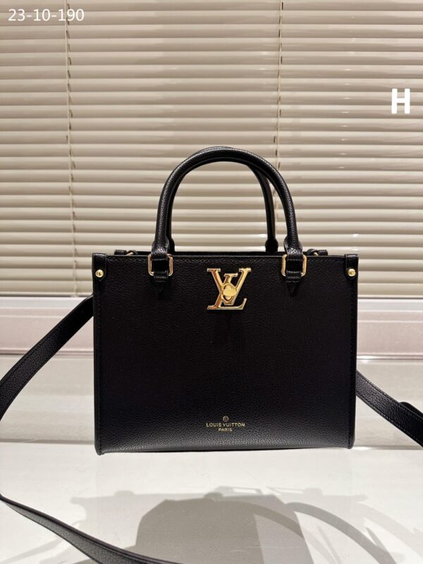 LOUIS VUITTON LOCK GO BAGS BLACK 25CM M22311 - Image 2