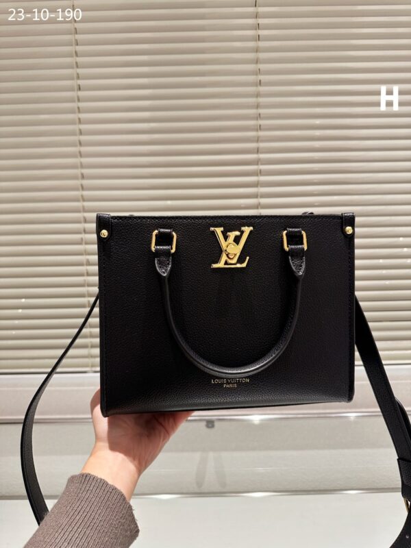 LOUIS VUITTON LOCK GO BAGS BLACK 25CM M22311 - Image 3