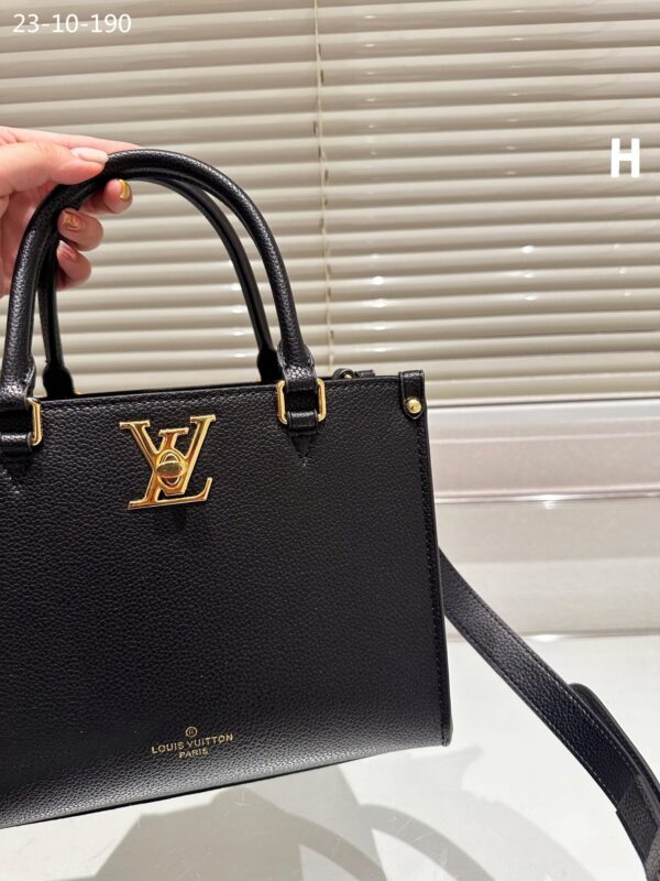 LOUIS VUITTON LOCK GO BAGS BLACK 25CM M22311 - Image 7