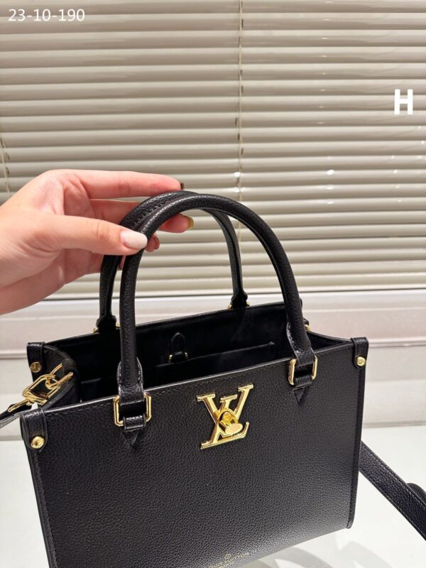 LOUIS VUITTON LOCK GO BAGS BLACK 25CM M22311 - Image 8