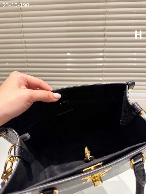 LOUIS VUITTON LOCK GO BAGS BLACK 25CM M22311 - Image 9
