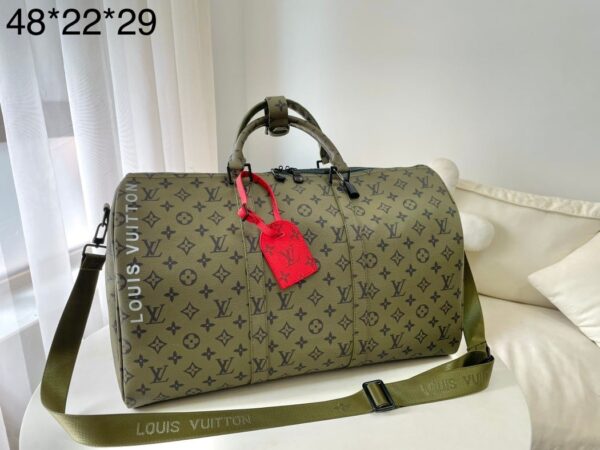 LOUIS VUITTON KEEPALL BANDOULIÈRE 55 BAG GREEN 48CM M23963 - Image 2