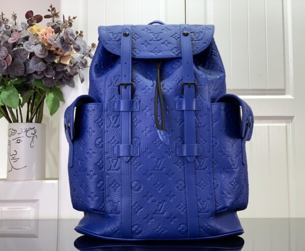 LOUIS VUITTON CHRISTOPHER PM BACKPACK BLUE 48CM M23189 - Image 2