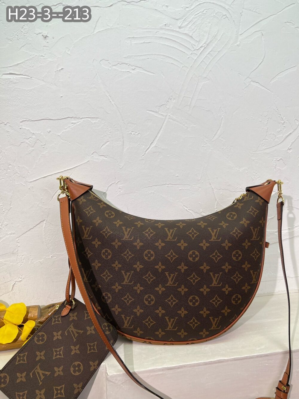 LOUIS VUITTON LOOP HOBO MONOGRAM CANVAS BROWN 40CM M46311 - Image 2