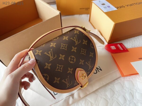 LOUIS VUITTON TAMBOURINE SHOULDER BAG BROWN 18CM M44860 - Image 3