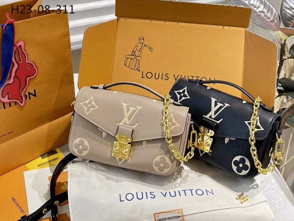 LOUIS VUITTON POCHETTE MÉTIS EAST WEST BAG GRAY CREAM 21CM M23081 - Image 3