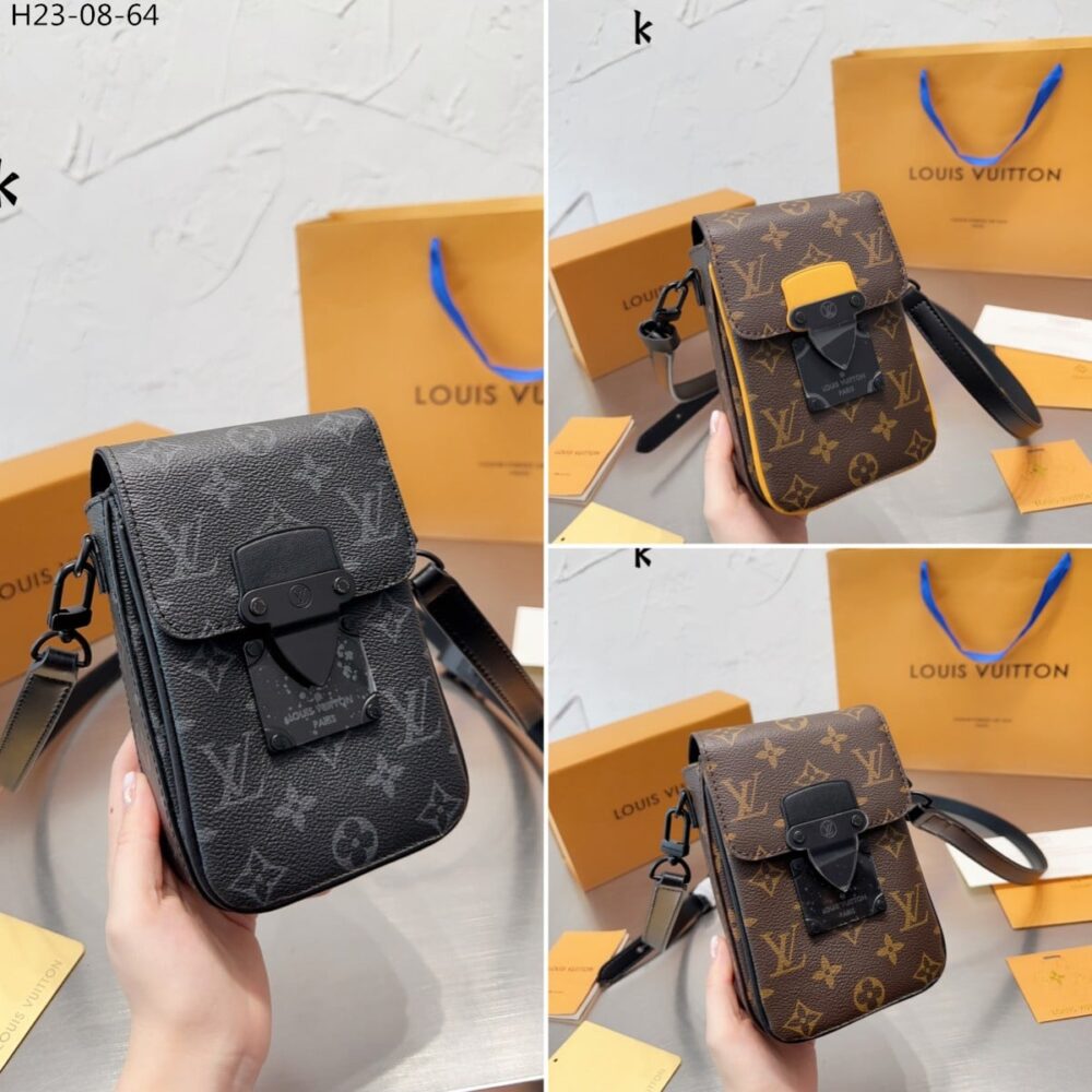 LOUIS VUITTON S-LOCK VERTICAL WEARABLE WALLET BLACK 18CM - Image 3