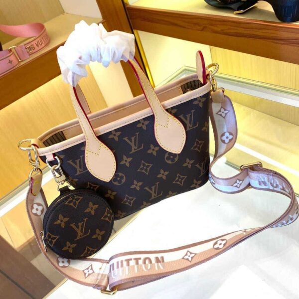 LOUIS VUITTON NEVERFULL BB MONOGRAM CANVAS BEIGE 25CM M46705 - Image 3