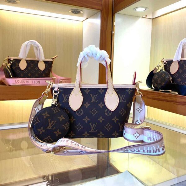 LOUIS VUITTON NEVERFULL BB MONOGRAM CANVAS BEIGE 25CM M46705 - Image 5