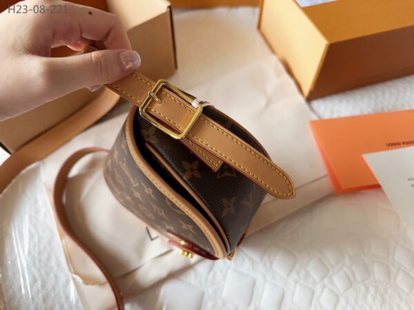 LOUIS VUITTON TAMBOURINE SHOULDER BAG BROWN 18CM M44860 - Image 6