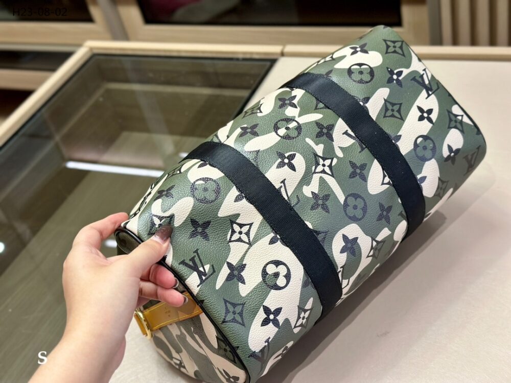 LOUIS VUITTON X TAKASHI MURAKAMI GREEN MONOGRAMOUFLAGE COATED CANVAS SPEEDY 35CM - Image 7