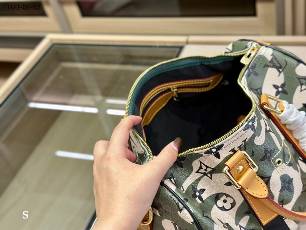 LOUIS VUITTON X TAKASHI MURAKAMI GREEN MONOGRAMOUFLAGE COATED CANVAS SPEEDY 35CM - Image 9