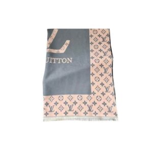 LOUIS VUITTON CASHMERE SCARF MONOGRAM GREY