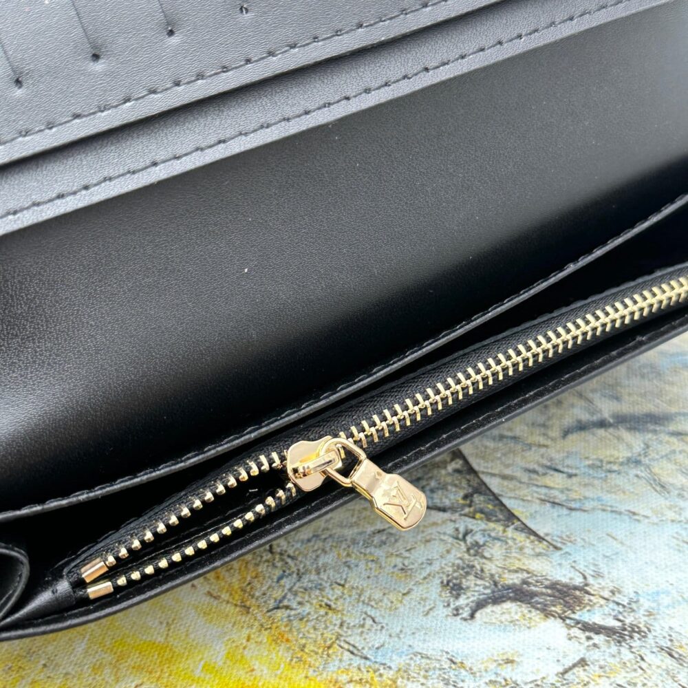 LOUIS VUITTON BRAZZA WALLET BLACK 19CM M69980 - Image 8