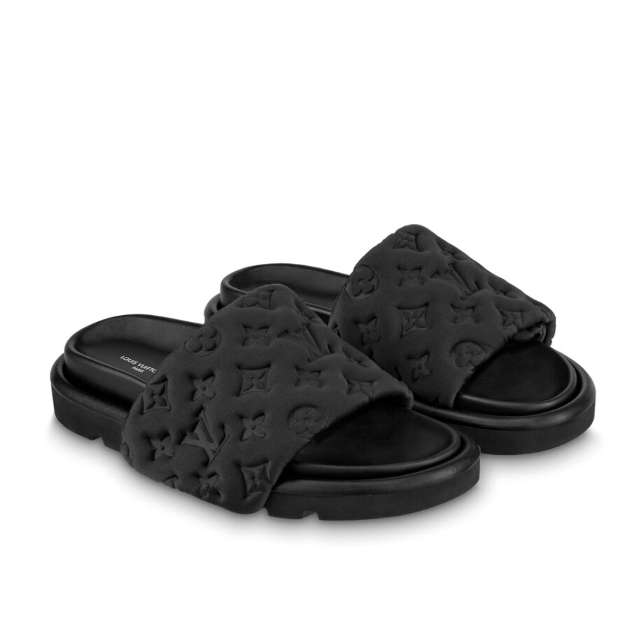 LOUIS VUITTON POOL PILLOW COMFORT MULE BLACK 1AA1EH