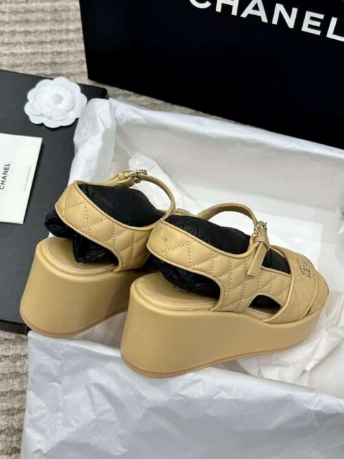 Alternative view of Chanel Quilted Sandals Beige G39918