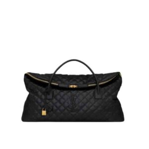 SAINT LAURENT GIANT TRAVEL BAG IN QUILTED LEATHER BLACK 55CM 736009AABK91000