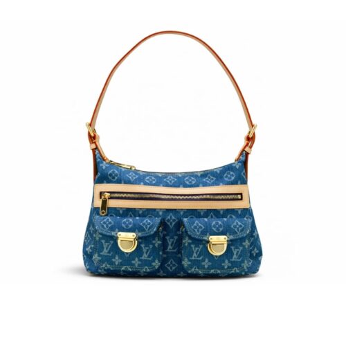 Louis Vuitton Baggy PM Monogram Denim Blue 30Cm M95049