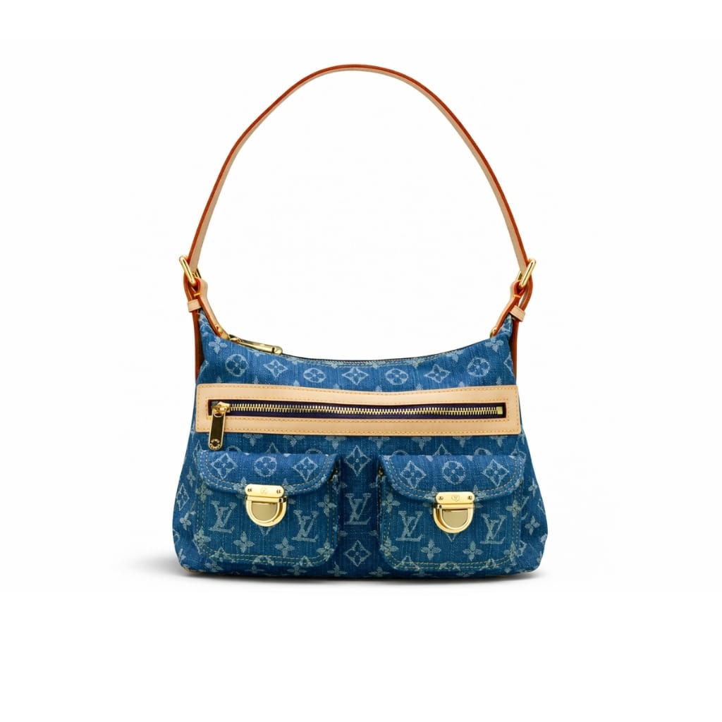 Louis Vuitton Baggy PM Monogram Denim Blue 30Cm M95049