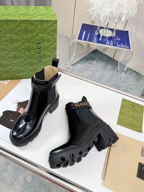 Alternative view of Gucci Women'S Ankle Boot With Logo Black 730064 Aabk6 1000