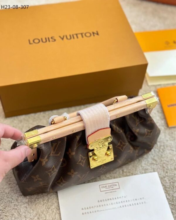 LOUIS VUITTON MONOGRAM CLUTCH BAG BROWN 28CM M46544 - Image 4