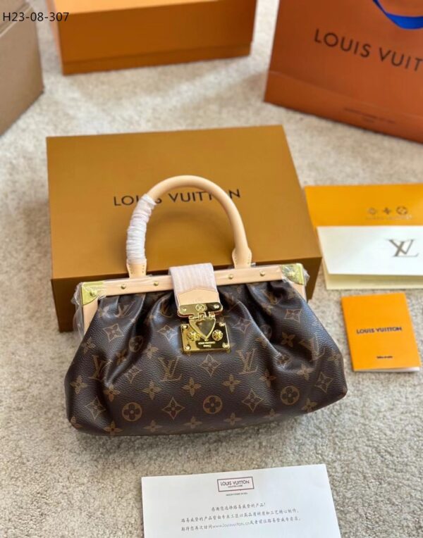 LOUIS VUITTON MONOGRAM CLUTCH BAG BROWN 28CM M46544 - Image 6