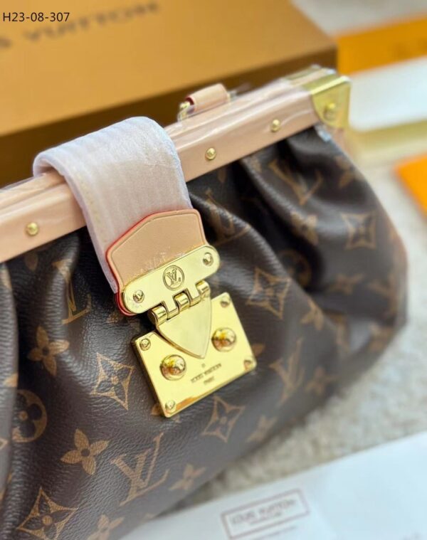 LOUIS VUITTON MONOGRAM CLUTCH BAG BROWN 28CM M46544 - Image 7