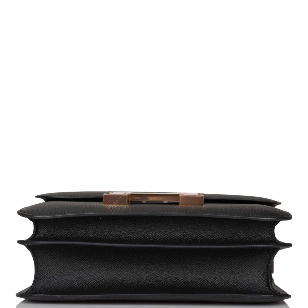 HERMES CONSTANCE 24 TOGO LEATHER GOLD HARDWARE BLACK 24CM - Image 3