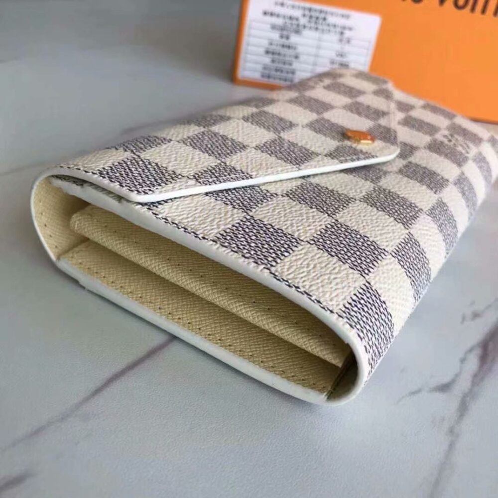 LOUIS VUITTON SARAH WALLET DAMIER AZUR CANVAS 19CM N63208 - Image 5