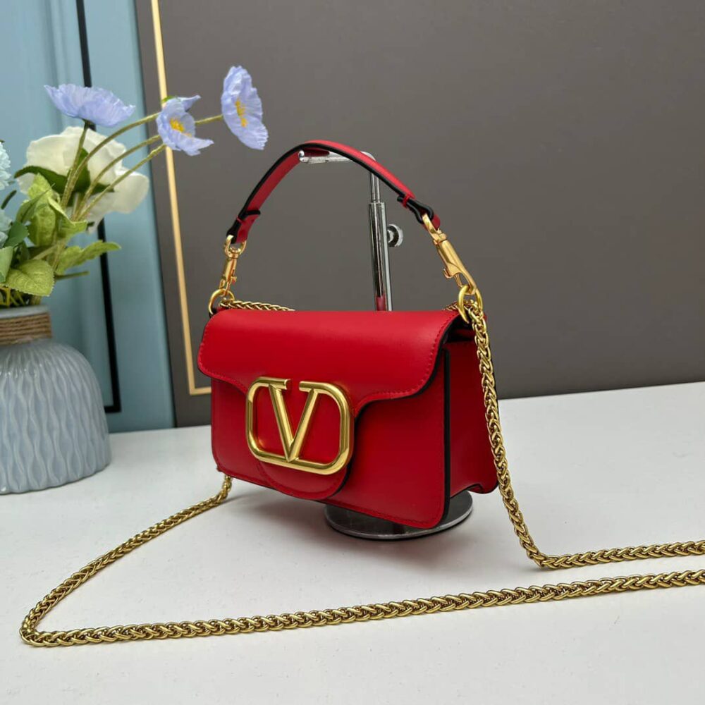 VALENTINO LOCÒ SMALL SHOULDER BAG IN RED 20CM 1W2B0K53ZXLM24 - Image 2