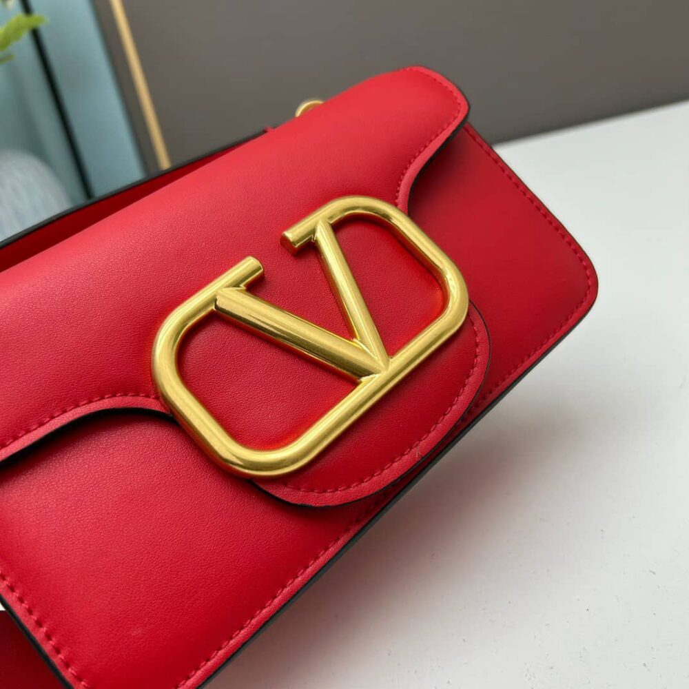 VALENTINO LOCÒ SMALL SHOULDER BAG IN RED 20CM 1W2B0K53ZXLM24 - Image 3