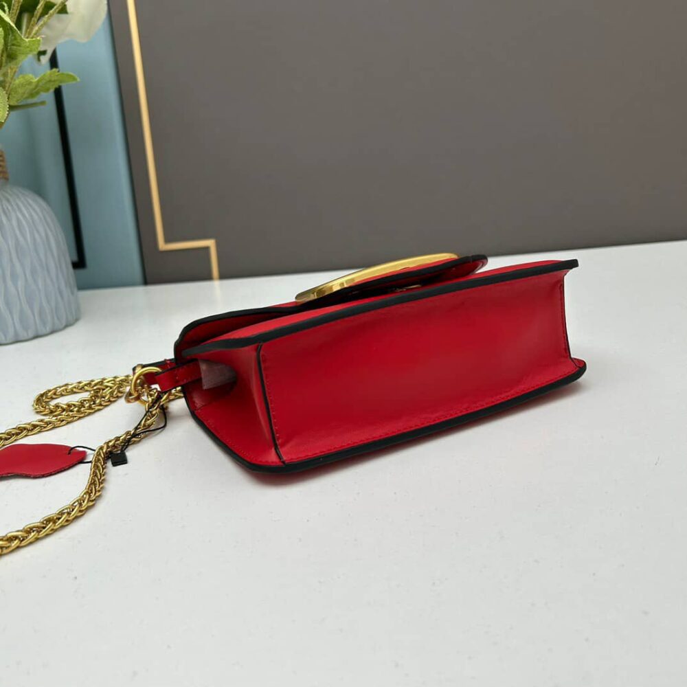 VALENTINO LOCÒ SMALL SHOULDER BAG IN RED 20CM 1W2B0K53ZXLM24 - Image 4
